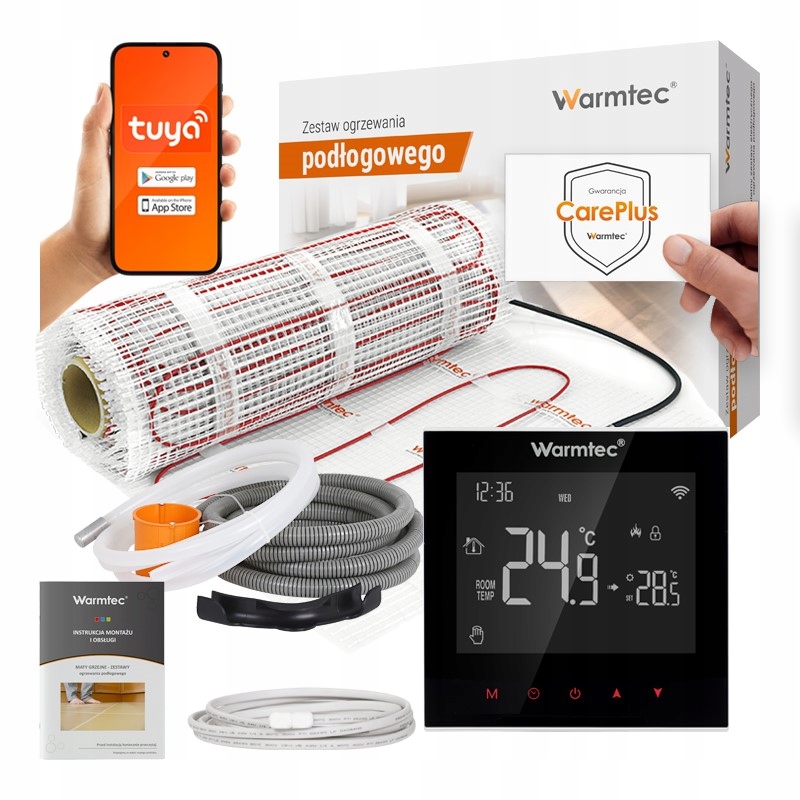 Vykurovacia vykurovacia rohož sada DS2-10/SRT20W 1m2